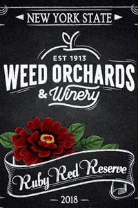 RubyRedReserve Ruby Red Reserve bottle featuring a dark red zinnia.
