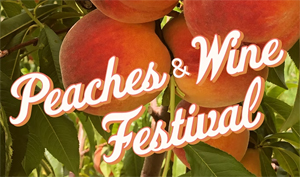 Text: Peach & Wine Festival