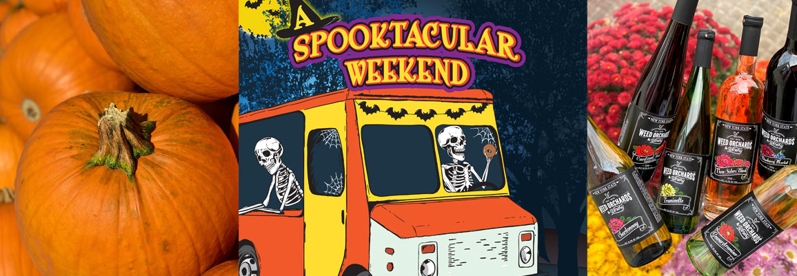 Text: a spooktactular weekend