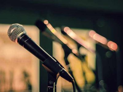 close up of microphones